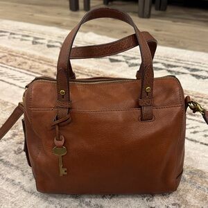 Fossil Brown Leather Handbag satchel